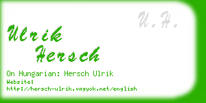 ulrik hersch business card